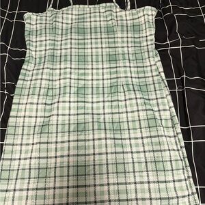 Green Plaid Mini Dress